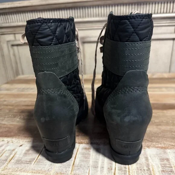 Sorel Women's Lexie Wedge Boot Slate Size 8 - Picture 4 of 7